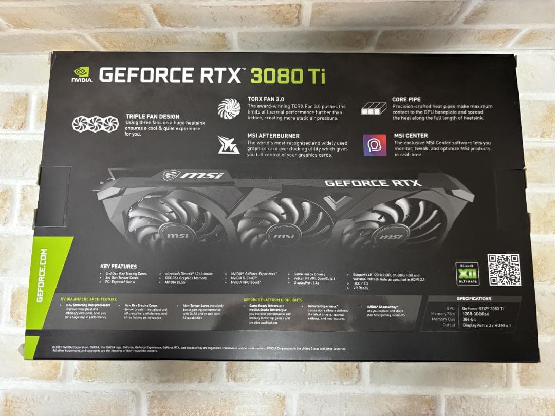 グラフィックボード・グラボ・ビデオカード MSI GeForce RTX 3080 Ti VENTUS 3X 12G OC