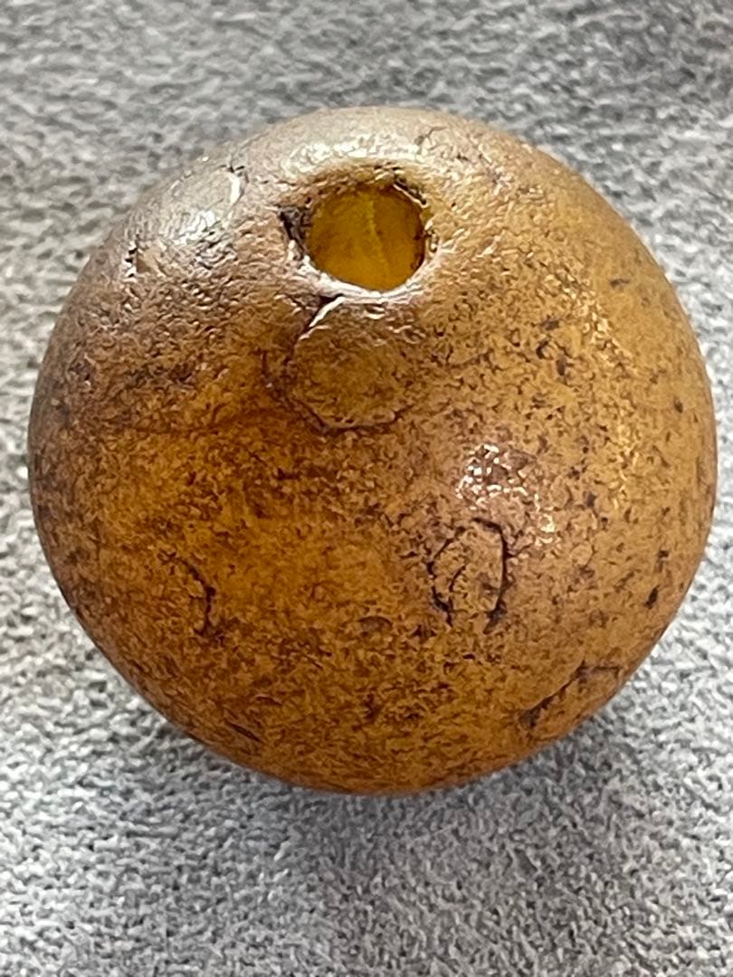 アンティーク　チベット瑪瑙玉　大玉　出土品