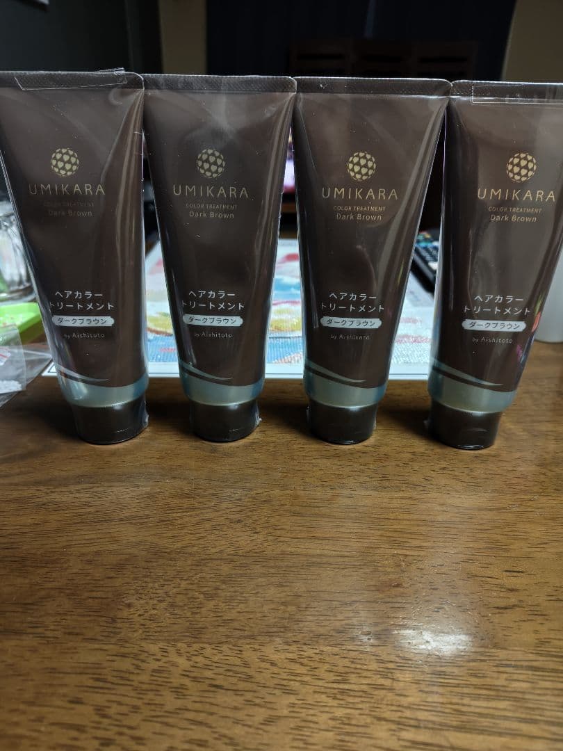 UMIKARA ヘアカラー トリートメント ダークブラウン 4本セット