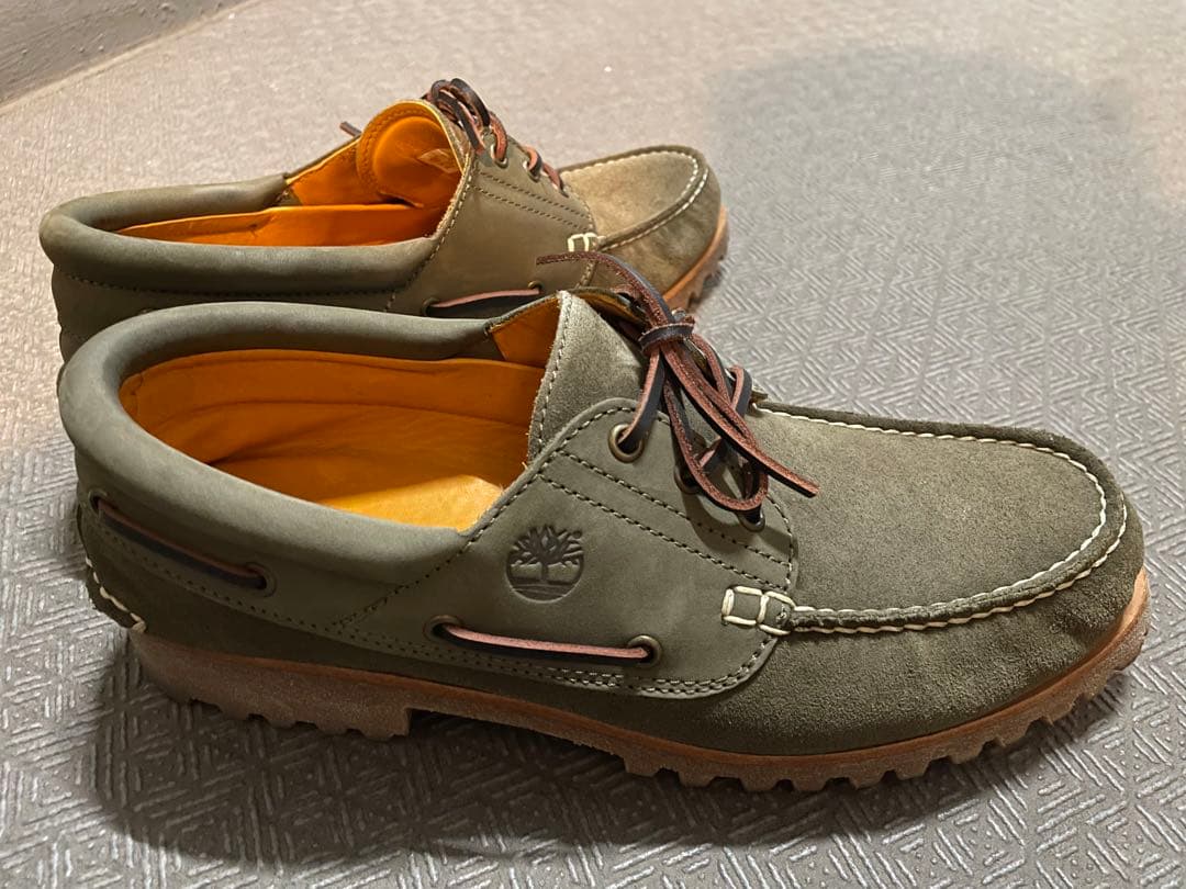 Timberland 3eye dark green suede スウェード