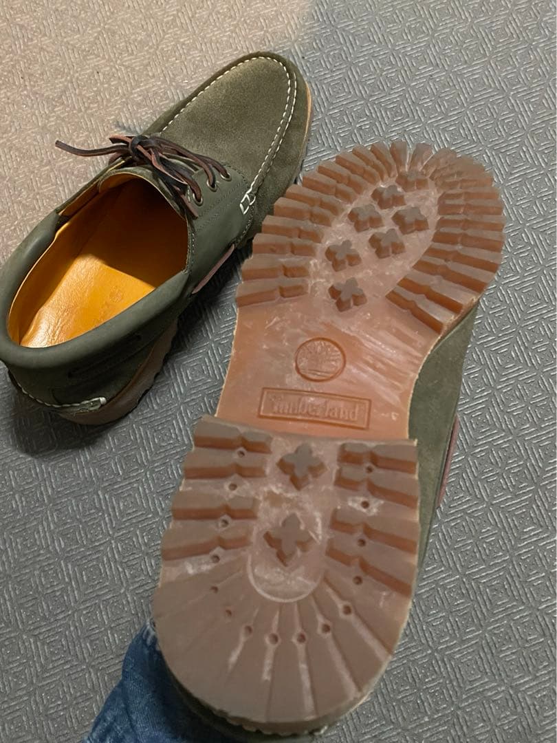 Timberland 3eye dark green suede スウェード