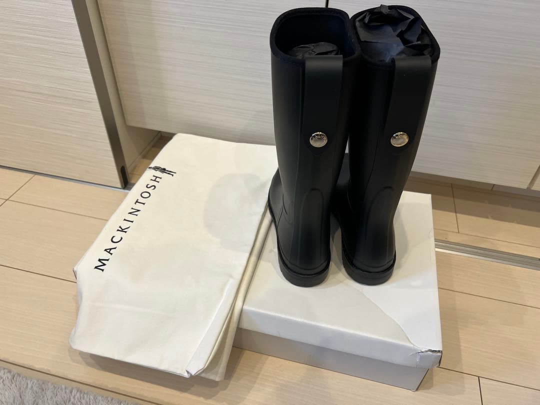 MACKINTOSH ブラック レインブーツ