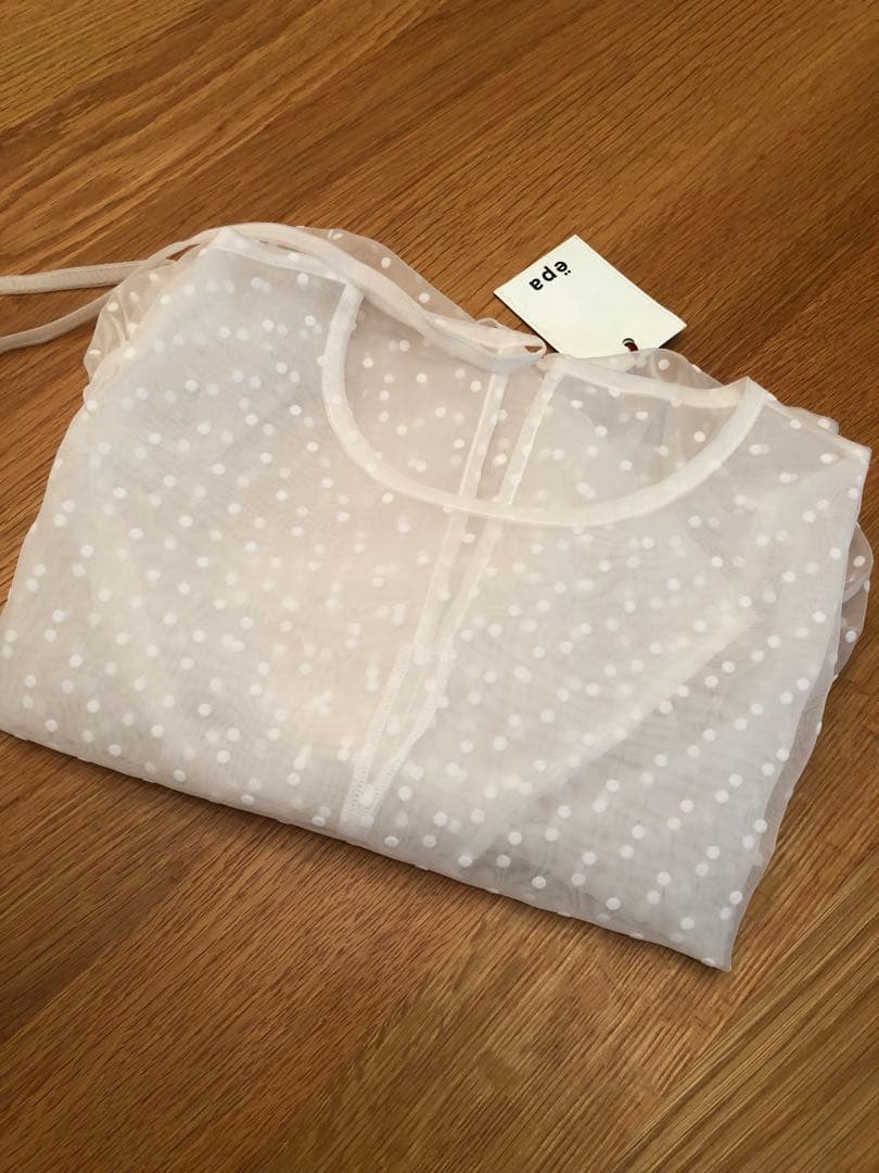 epa 新品タグ付き　organdy dot blouse