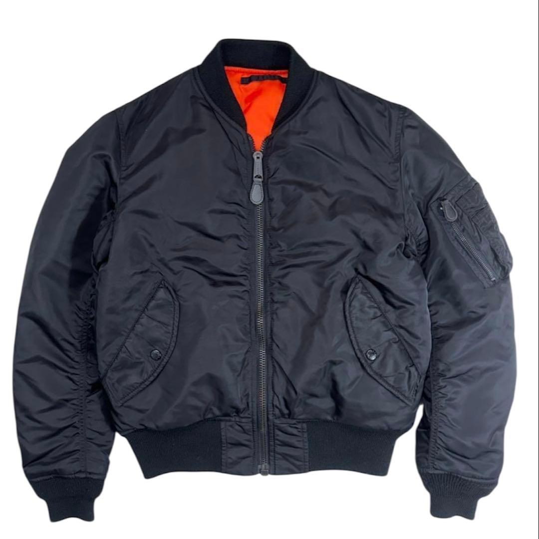 ジャケット・アウター AVIREX commercial logo ma-1 black M