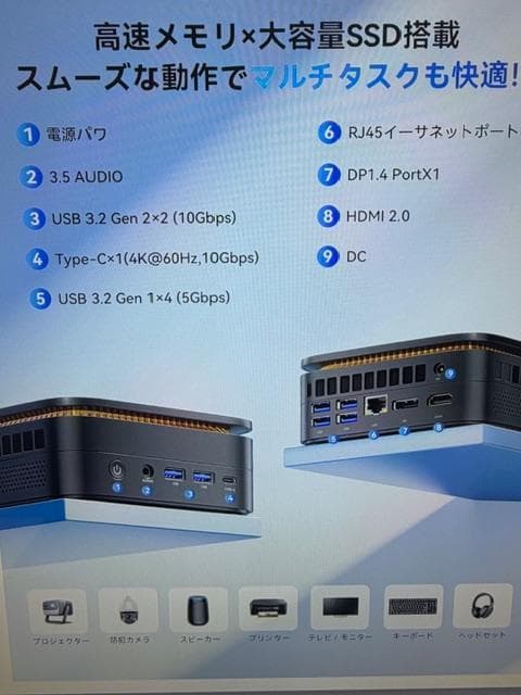 NiPoGi ミニpc ryzen 4300U 16GB+512GB