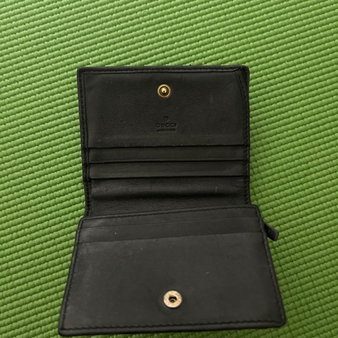 GUCCI ブラック 二つ折り財布 キルティング