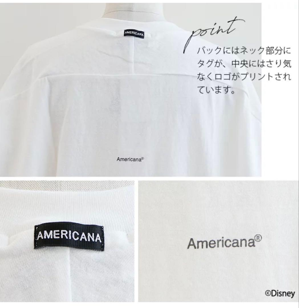 AMERICANA ミッキーマウス ホワイト Tシャツ