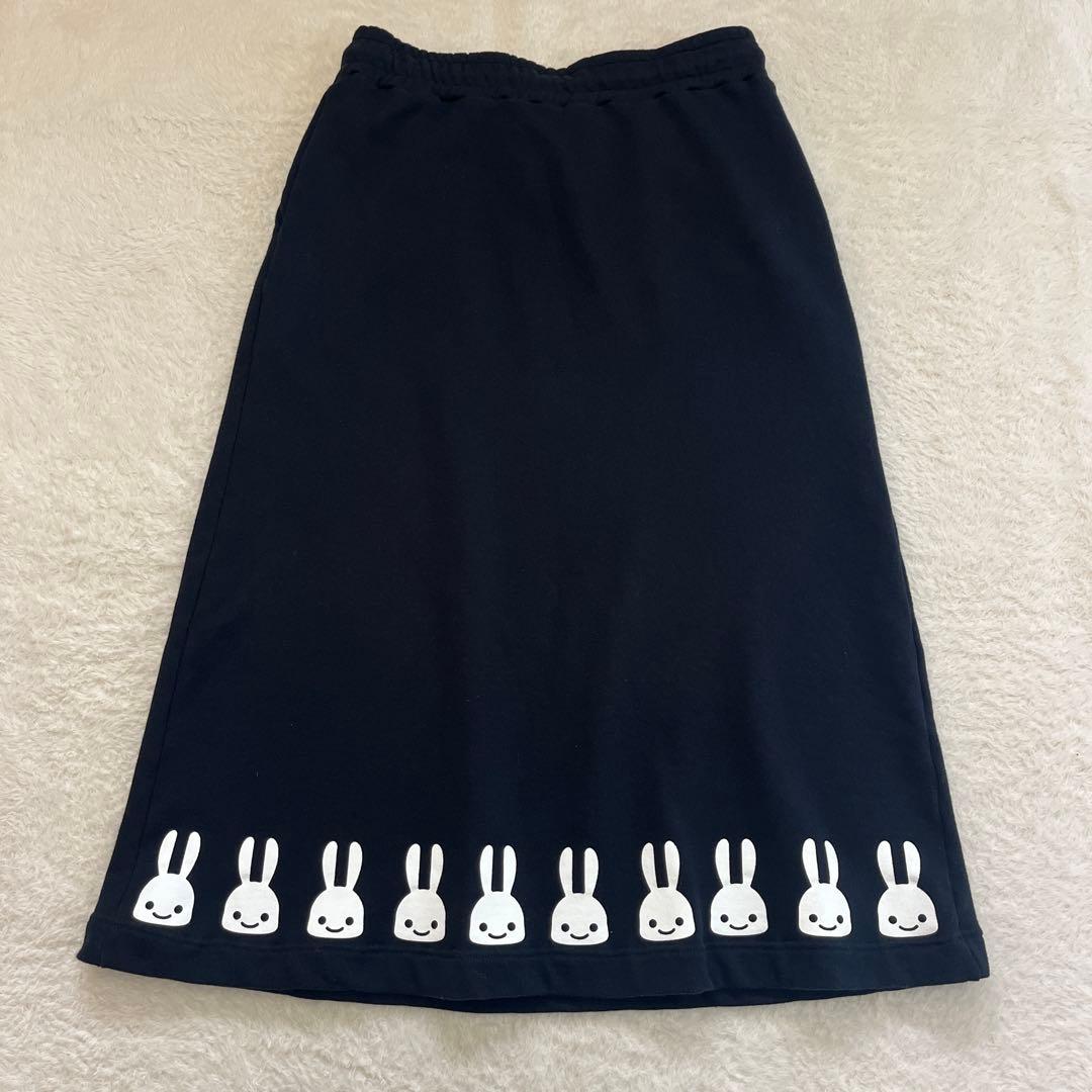 美品　キューン cune うさぎ　スエット　スウェット　ロングスカート