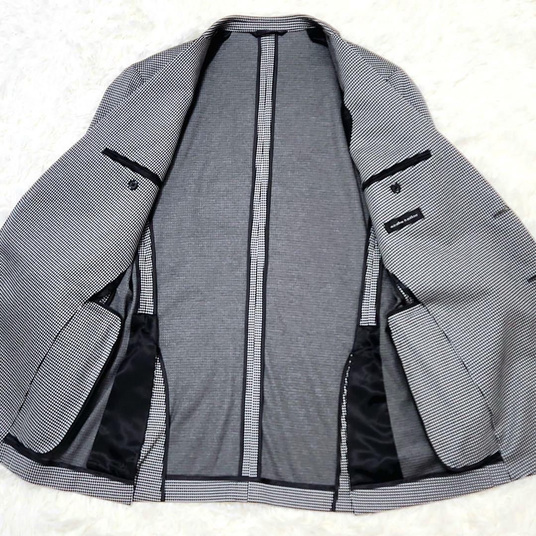 極美品✨ 麻布テーラー ジャージー テーラードジャケット ストレッチ 総柄 L