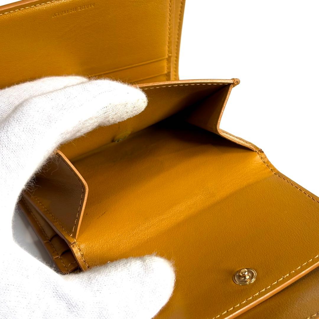 美品 セリーヌ スモール トリフォールド ウォレット 三つ折り財布 イエロー