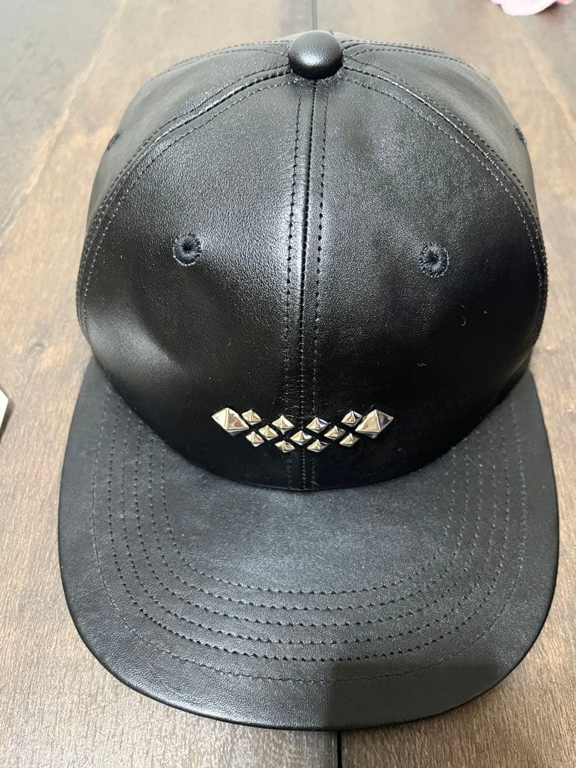 と*4様 CALEE STUDS LEATHER SOLID CAP キャップ