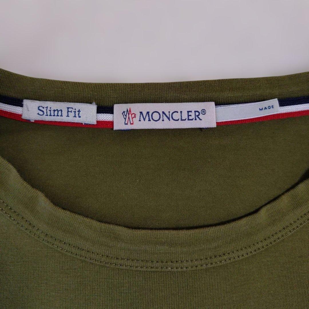 MONCLER スリムフィット Tシャツ オリーブグリーン
