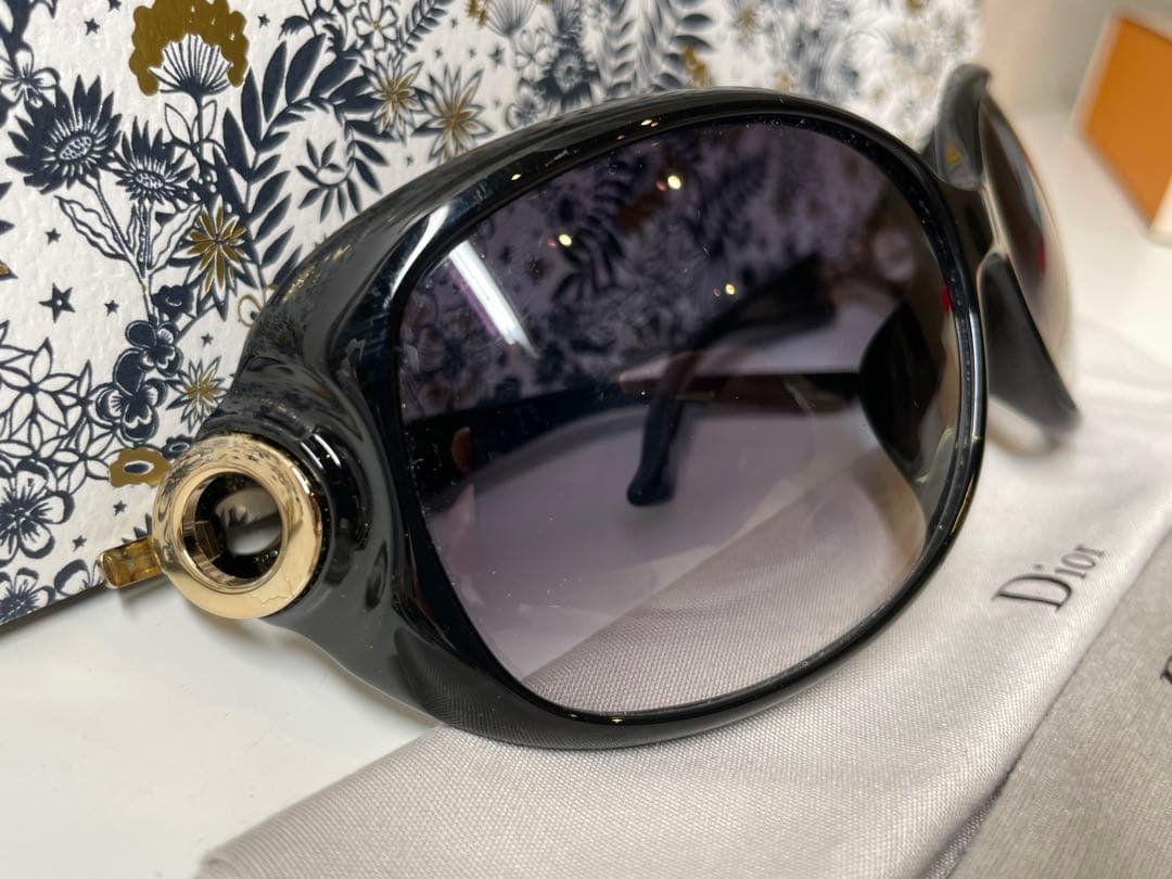 【極美品】Dior Lady 1FS サングラス ブラック　浜崎あゆみ愛用