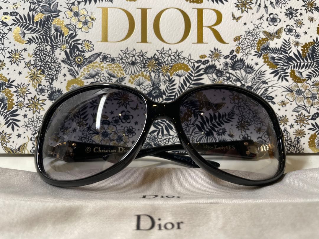 【極美品】Dior Lady 1FS サングラス ブラック　浜崎あゆみ愛用