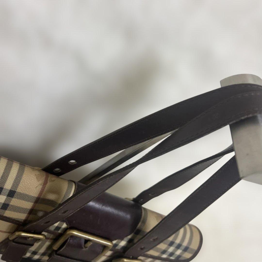 【希少デザイン】バーバリー BURBERRY ミニボストンバッグ ハンドバッグ