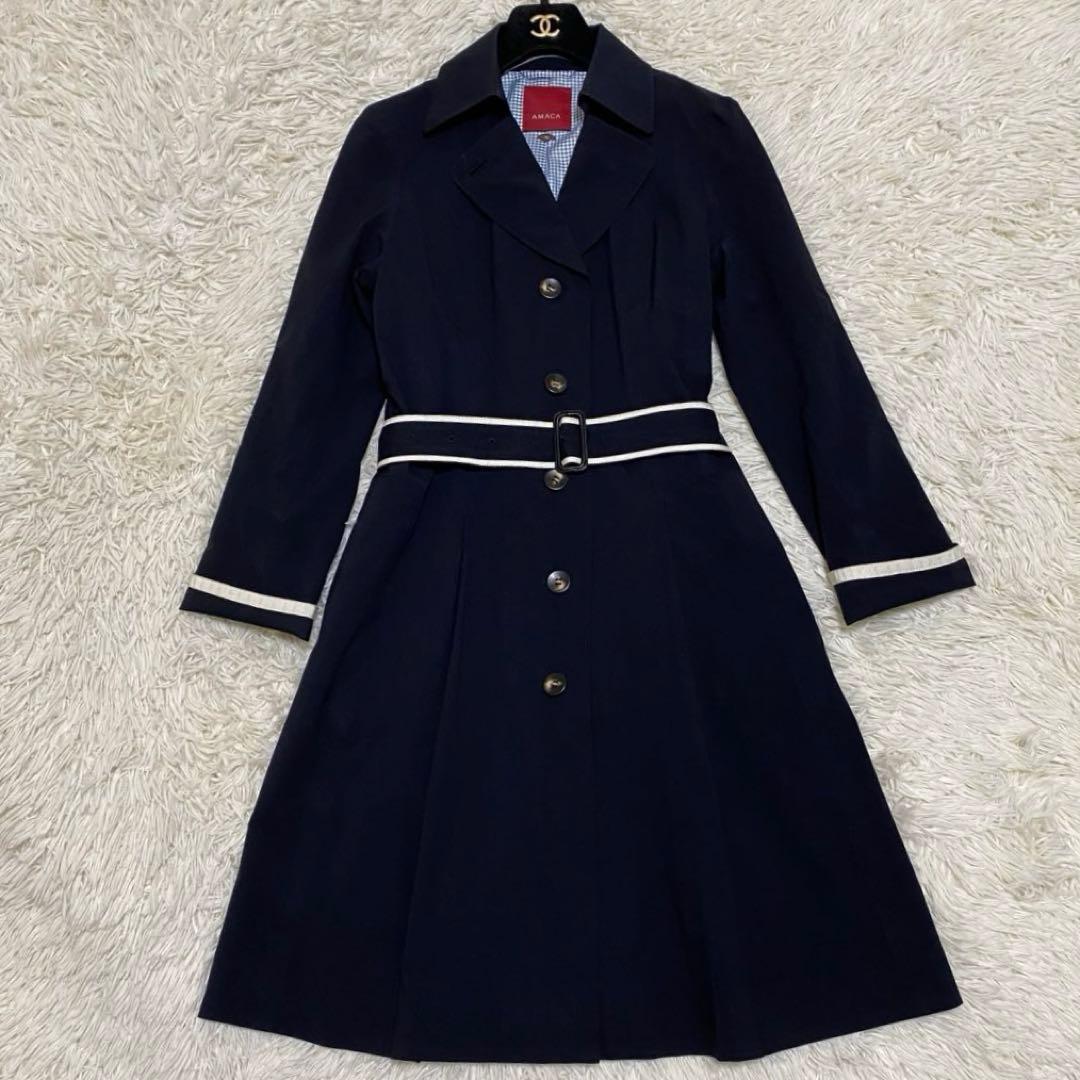 【美品✨】AMACA GORE-TEX ナイロン トレンチコート ベルト38