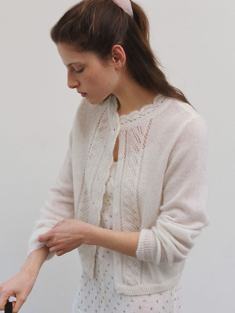 HRK【FOLNUA】Petal Mohair Knit Cardigan