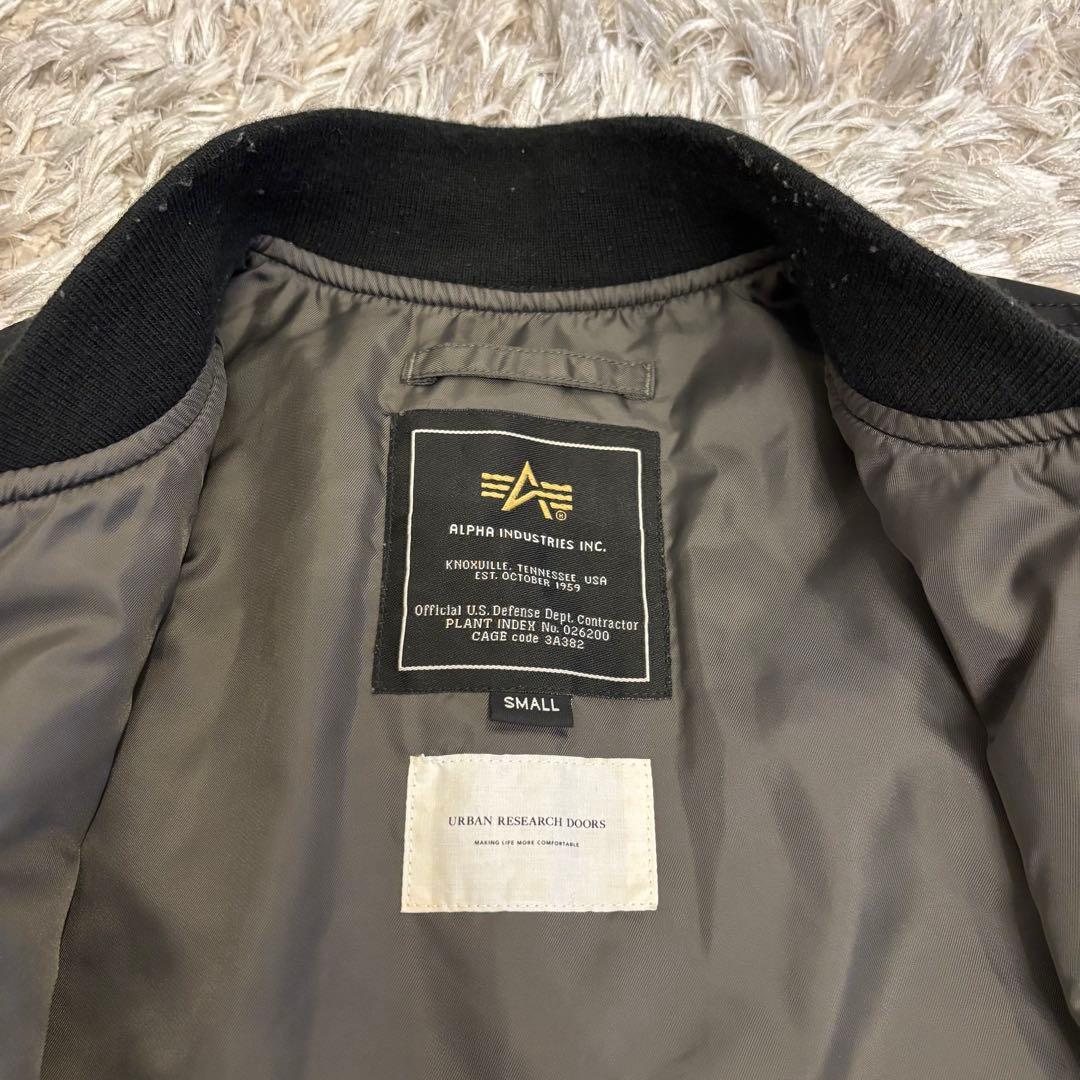 美品☆アルファインダストリーズ MA1 ブラック ジャケット S