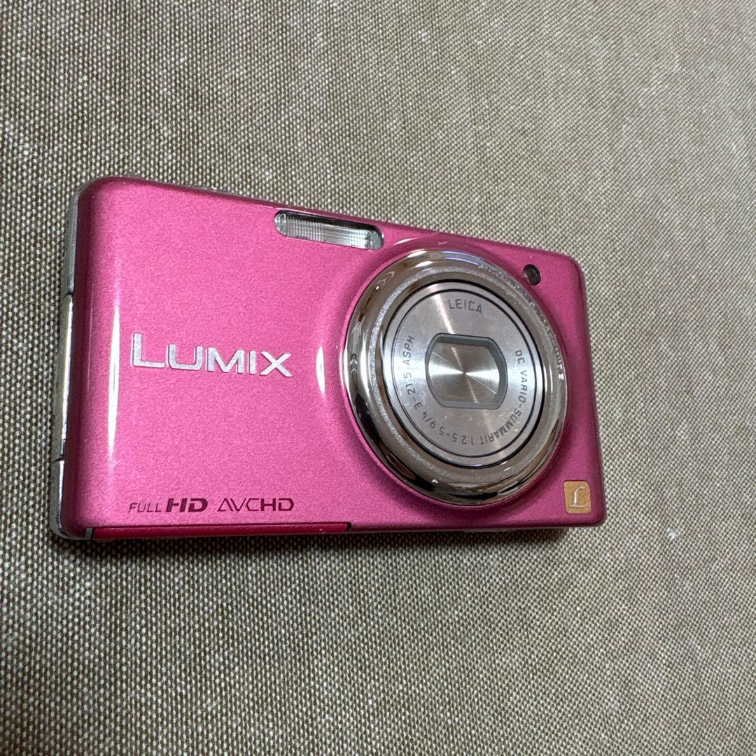 【美品】Panasonic LUMIX FX77 ピンク　取説、CD、充電器等付