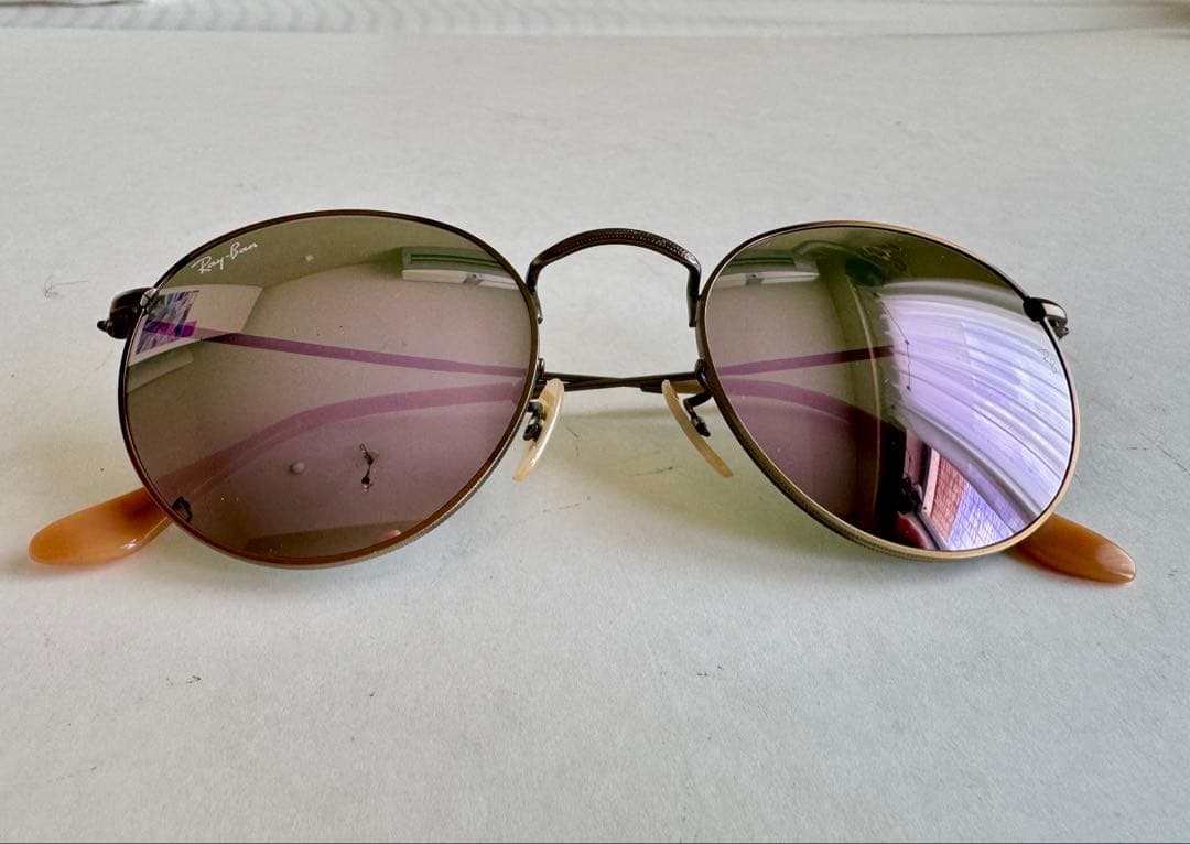 Ray-Ban サングラス RB3447 ラウンドメタル　パープル