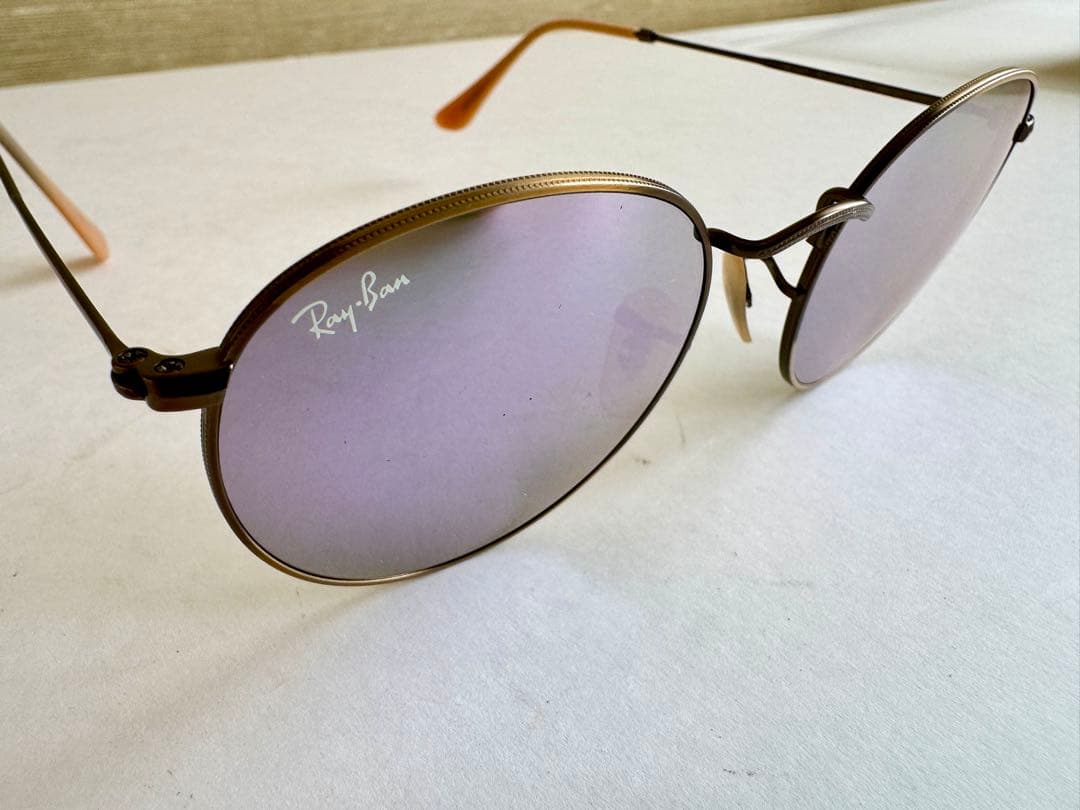 Ray-Ban サングラス RB3447 ラウンドメタル　パープル