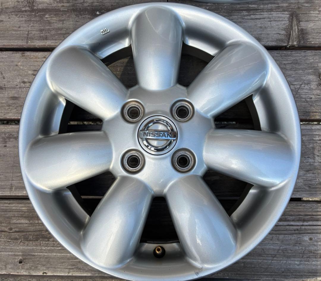 日産モコ純正14インチ シルバーアルミホイール