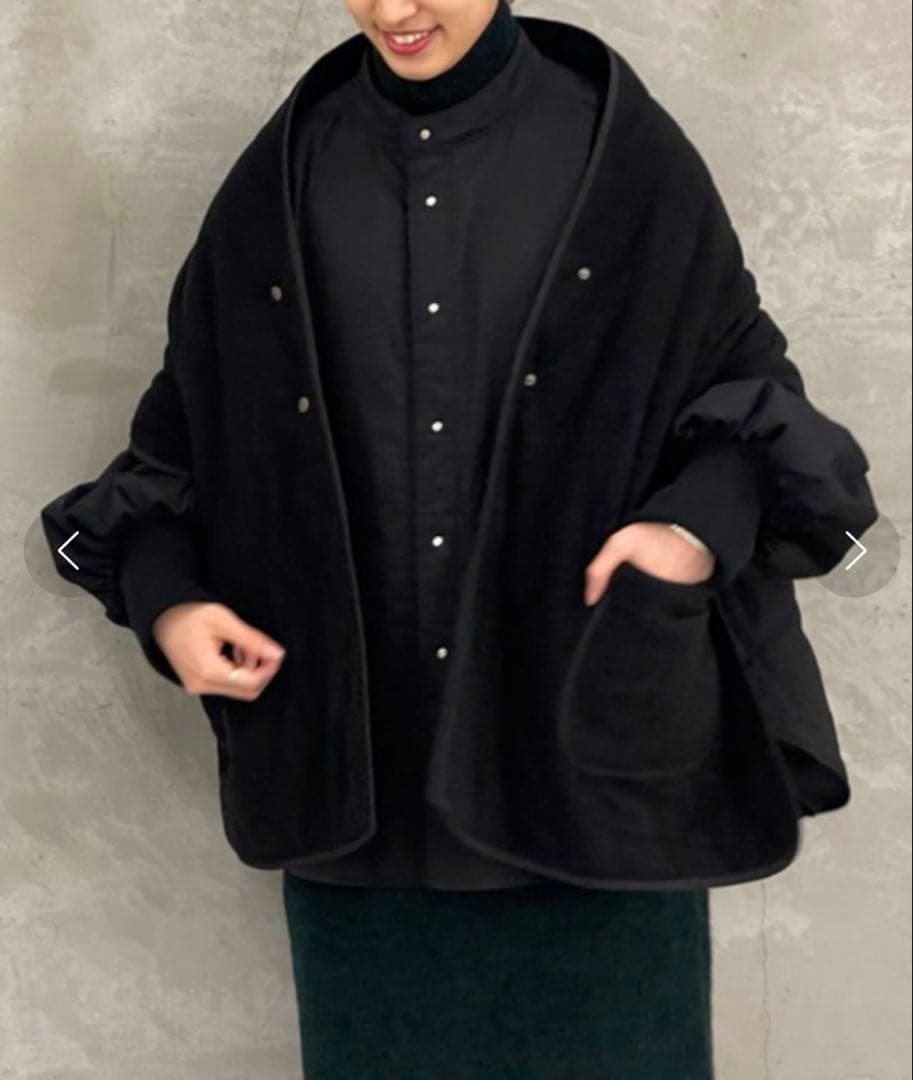 BEARDSLEY ビアズリー キルトストール 黒 リバーシブル 美品
