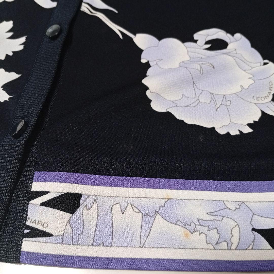 LEONARD レオナール 花柄 カーディガン　蝶々