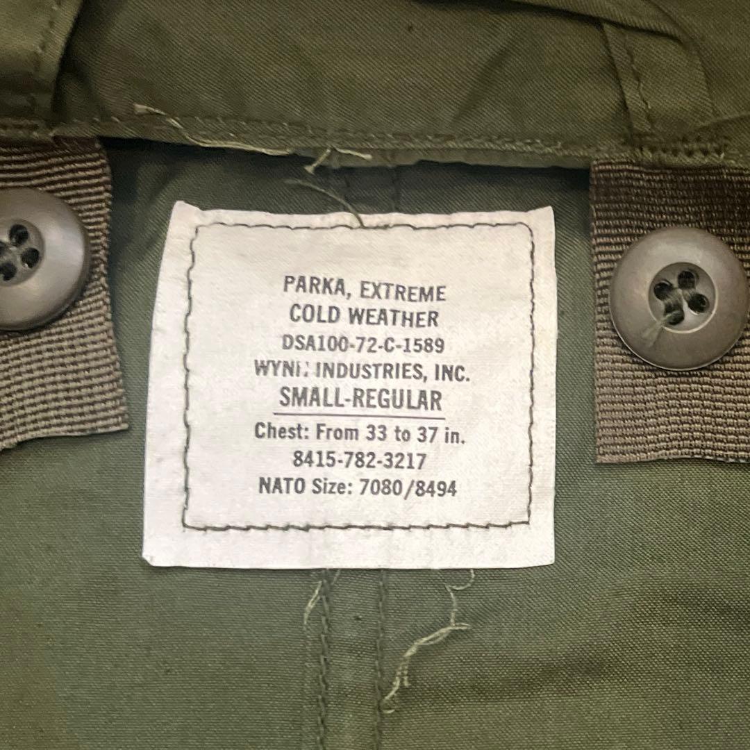 【デッドストック】70s 米軍実物 m65 フィッシュテールパーカー S-R