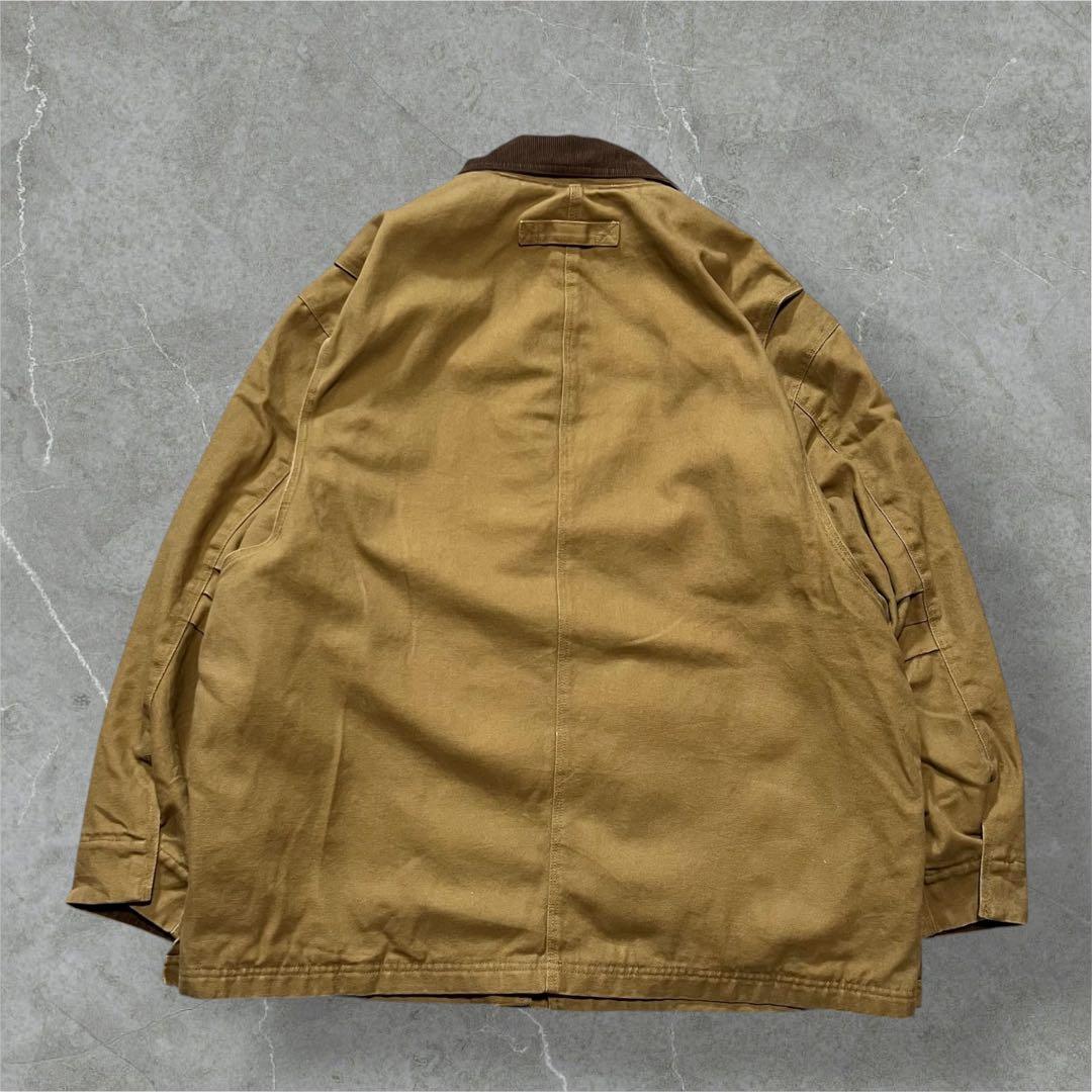 DULUTH TRADINGダックワークジャケットコーデュロイ襟XLブラウンXL