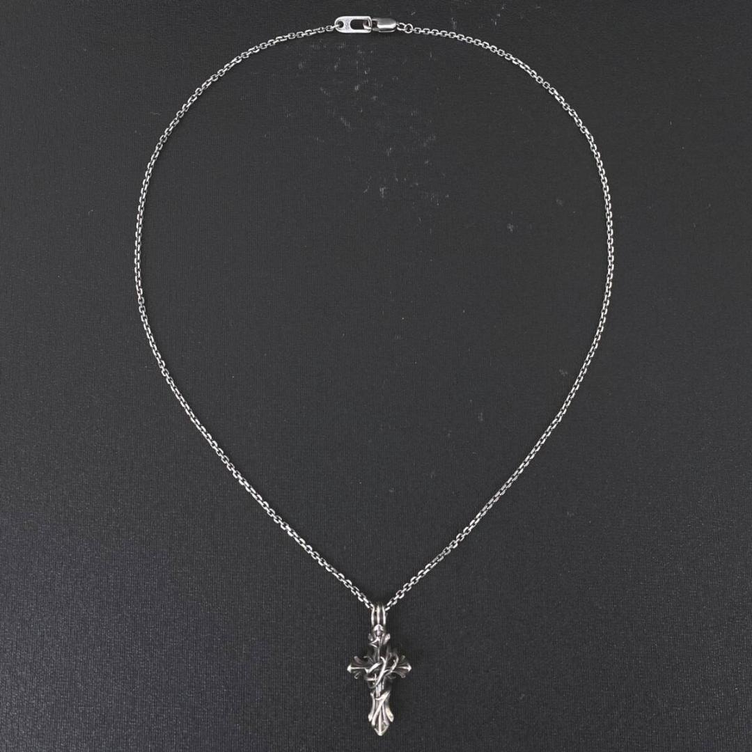美品 M's Collection シルバークロスペンダントネックレス 50cm