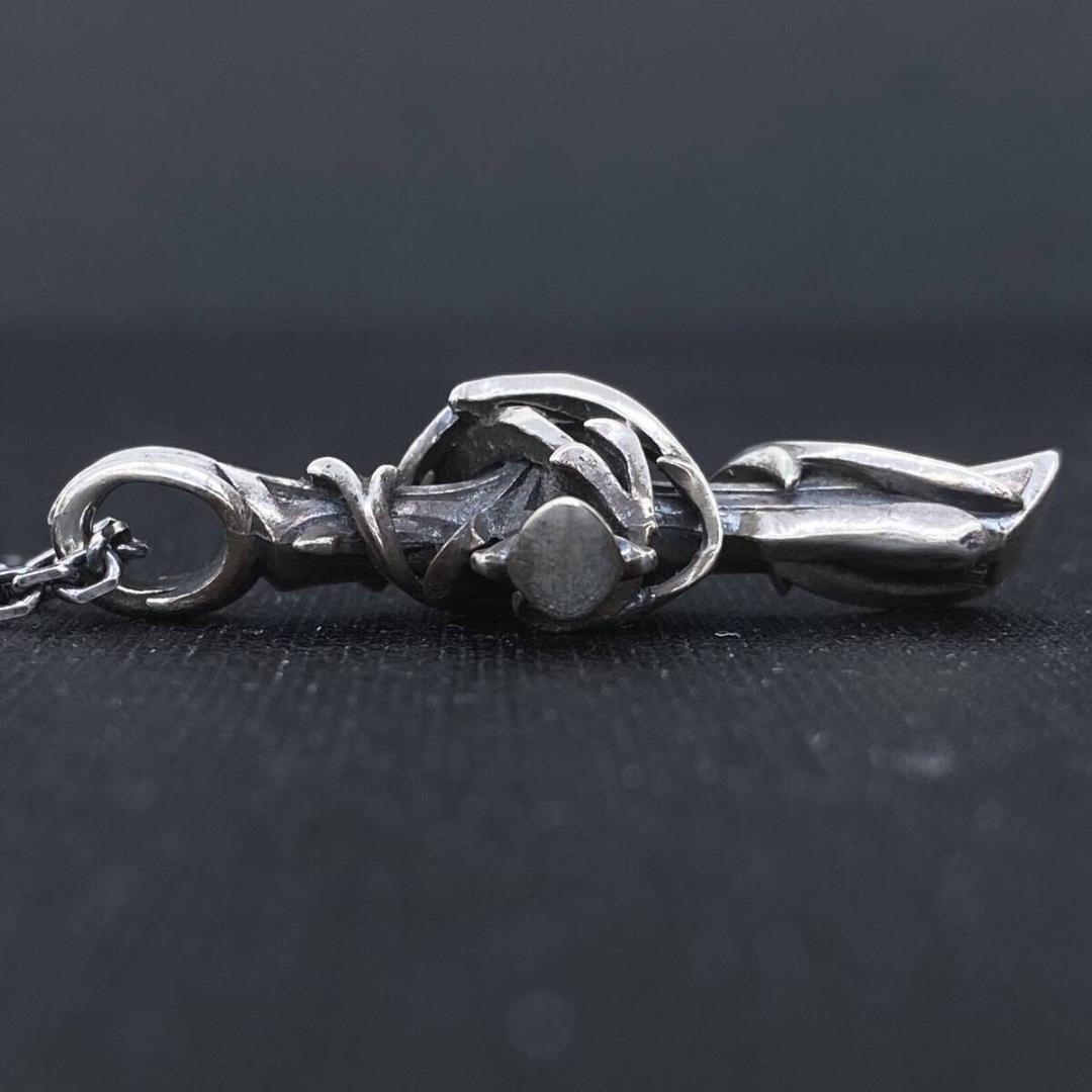 美品 M's Collection シルバークロスペンダントネックレス 50cm