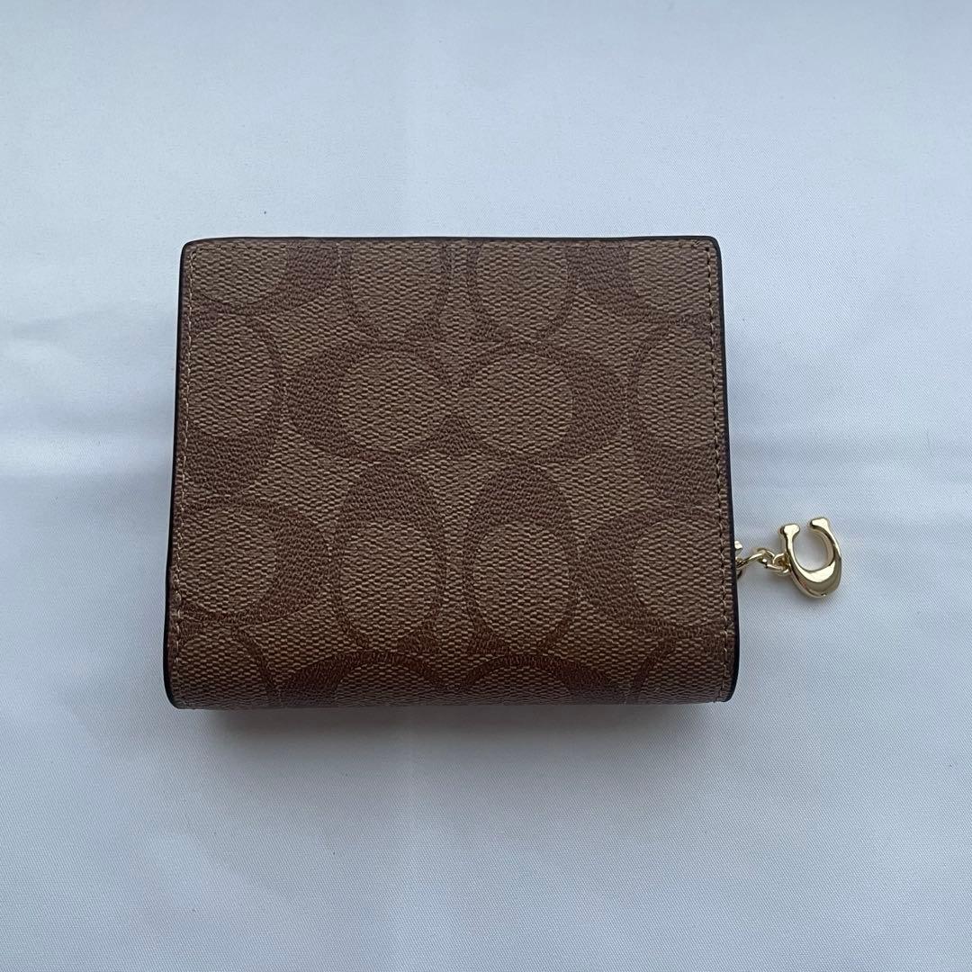 【新品】COACH 二つ折り財布 レディース コンパクトウォレット ブラウン