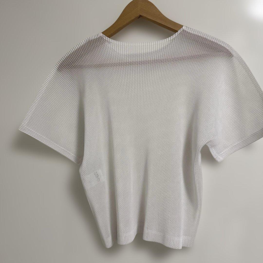 PLEATS PLEASE 半袖カットソー サイズ3 メッシュトップス