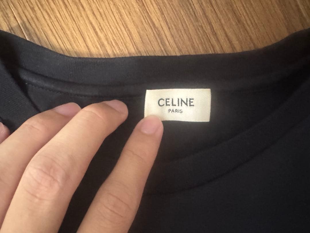 CELINE Tシャツ　ロゴ　ブラック　セリーヌ