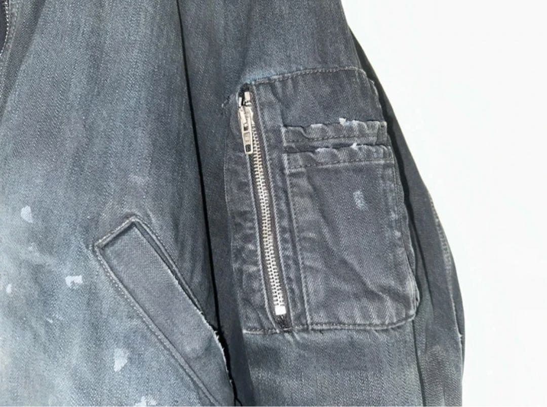 BALENCIAGA denim bomber jacket サイズxs