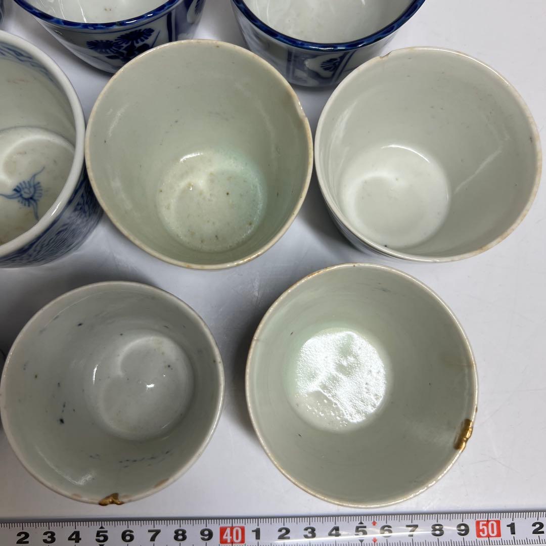 古伊万里 染付そば猪口 東岩7-1004①