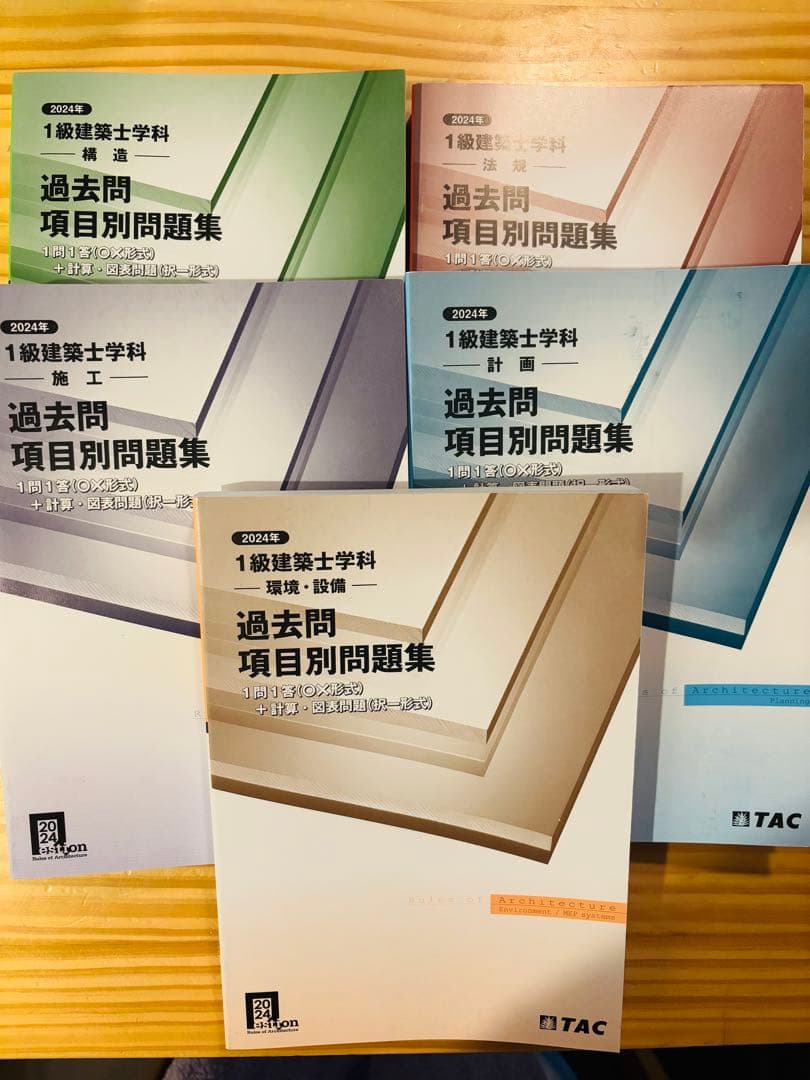TAC 一級建築士　2024年度　令和6年度　テキスト&問題集