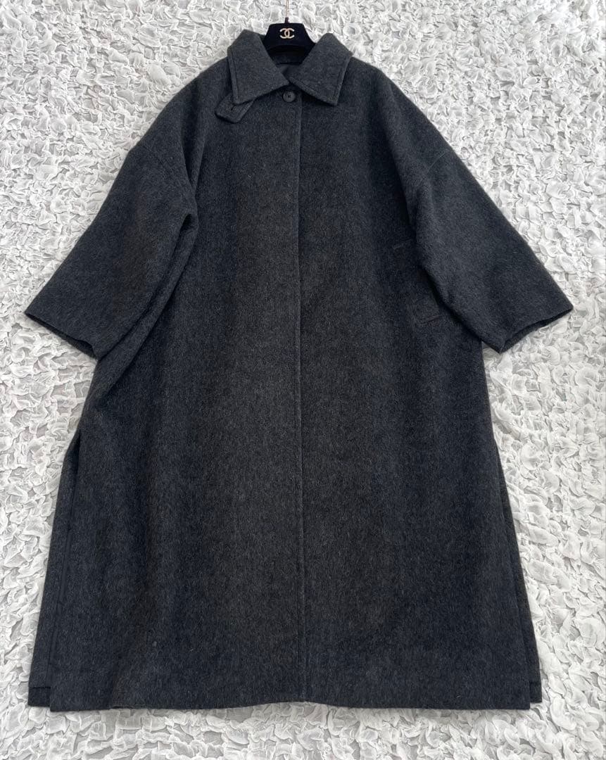 Stylevoice for xxx 完売　ウール混シャギーコート　ダークグレー