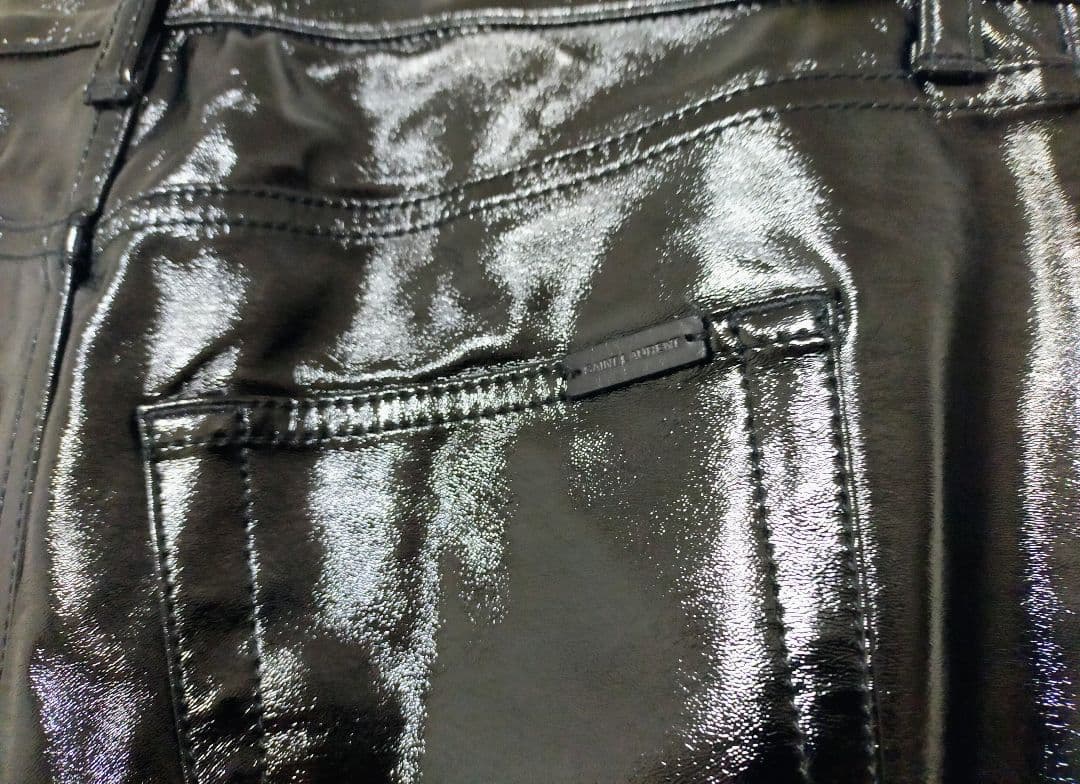 【極美品】SAINT LAURENT PARIS 22AW エナメルパンツ 27