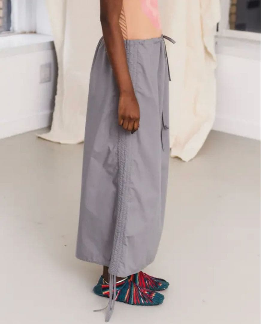 【BASERANGE】PICTORIAL STRAP SKIRT