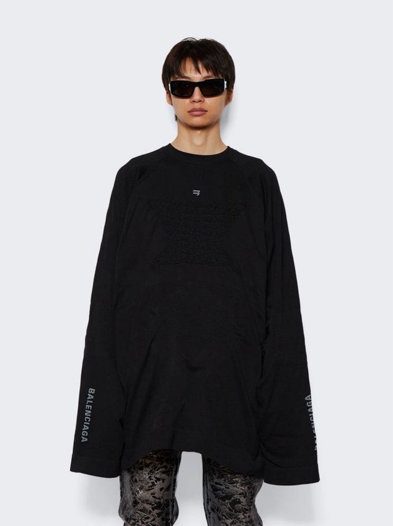 BALENCIAGA×X-BIONIC 22AW変形異素材組合せ ロンT