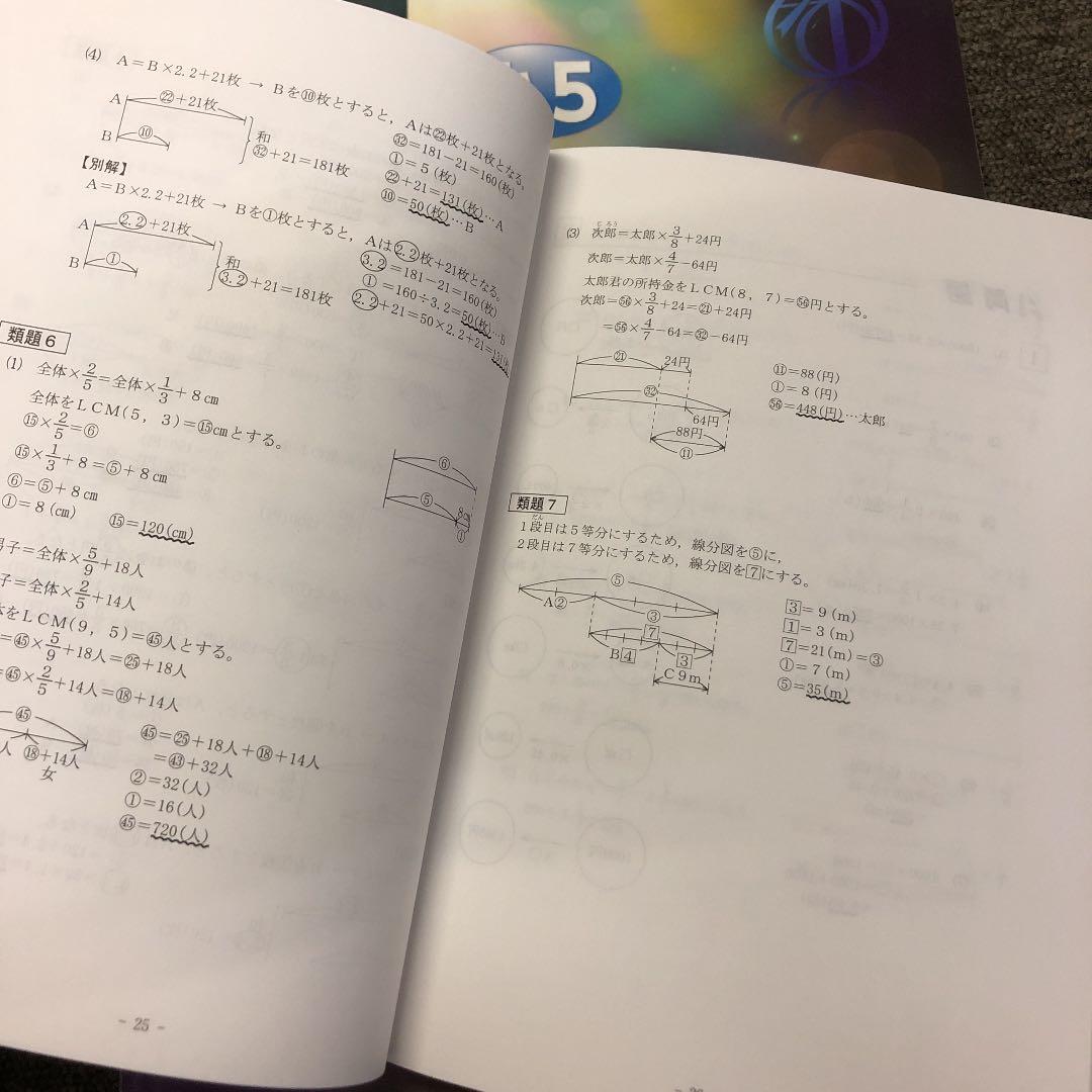 希学園　5年　算数　オリジナルテキスト　第１分冊～第3分冊　2020年度