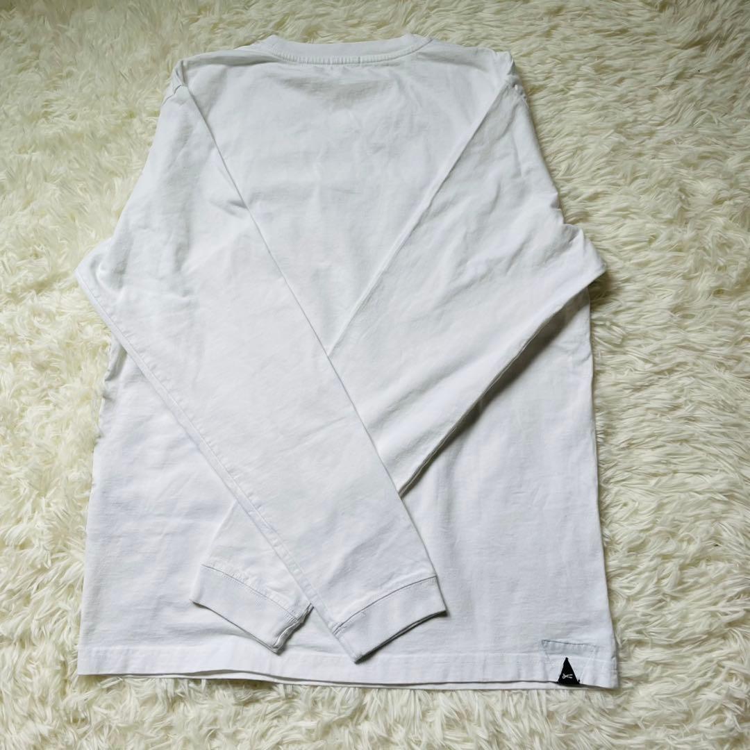 DENHAM デンハム ロンT ワンポイント刺繍 ホワイト L