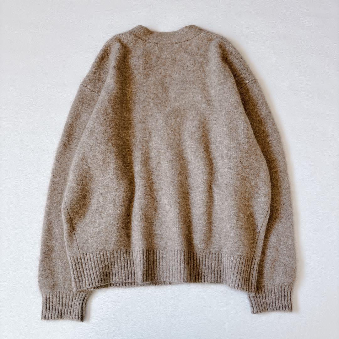 未使用級♡プラージュ ふわふわ ウールカシミヤ　Furニットカーディガン リブ