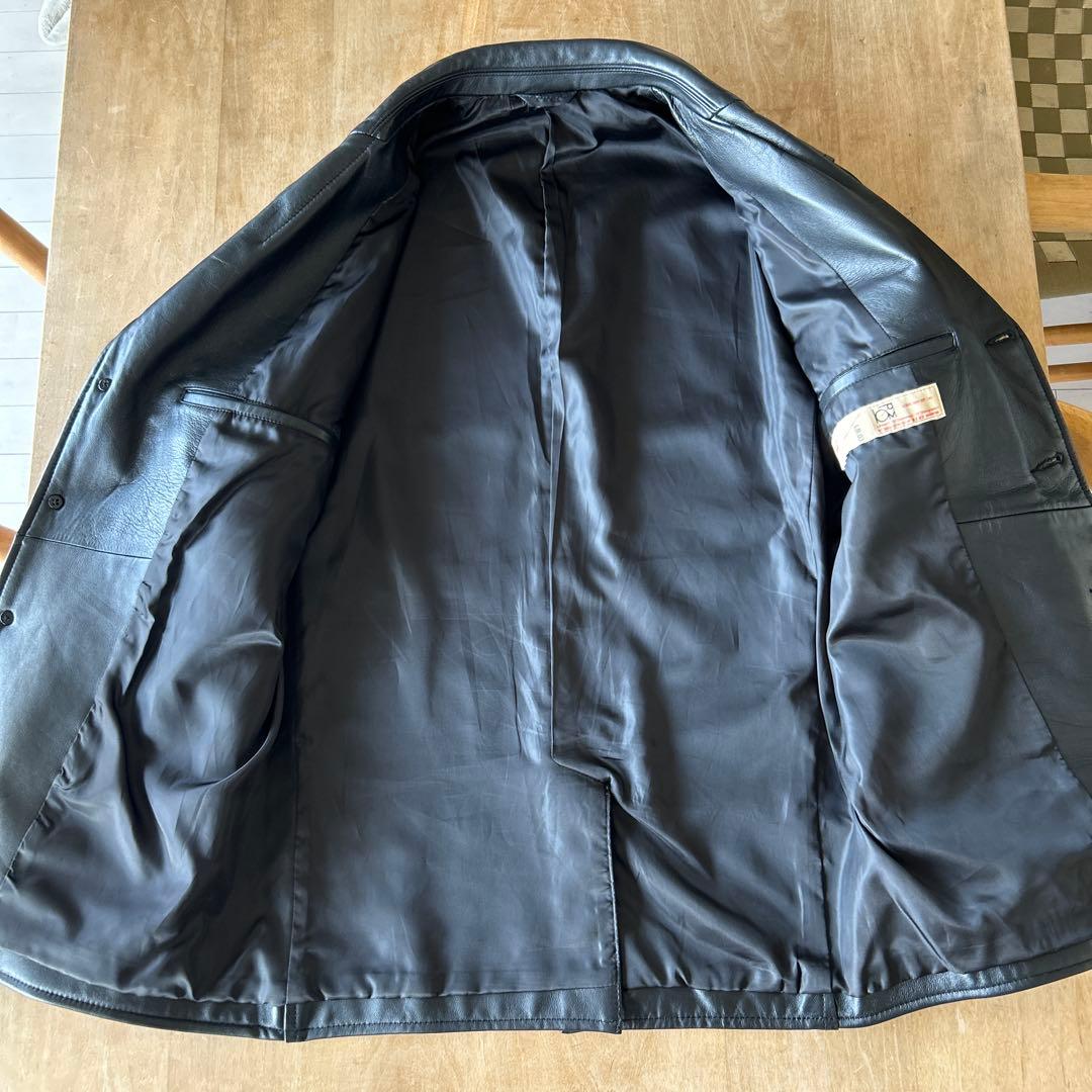 ナノユニバース★本革★羊革★シープスキン★ブラック★超美品★M★黒★ジャケット