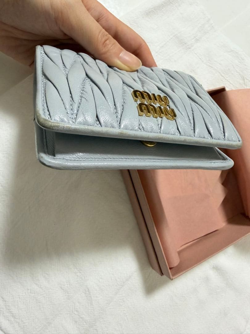 Miu Miu ブルー 二つ折り財布