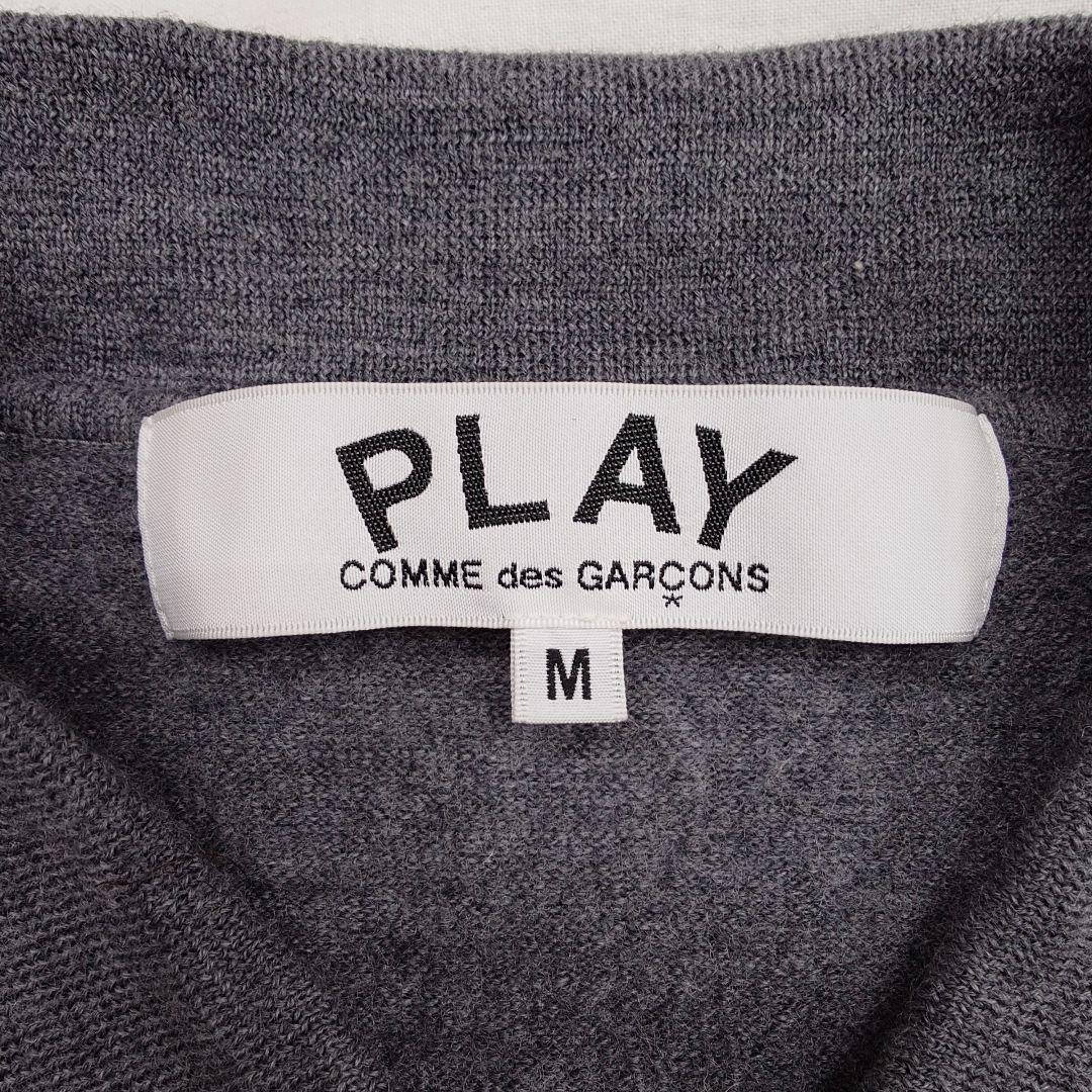 【美品】PLAY COMME des GARCONS 梳毛ウール ニットポロ M