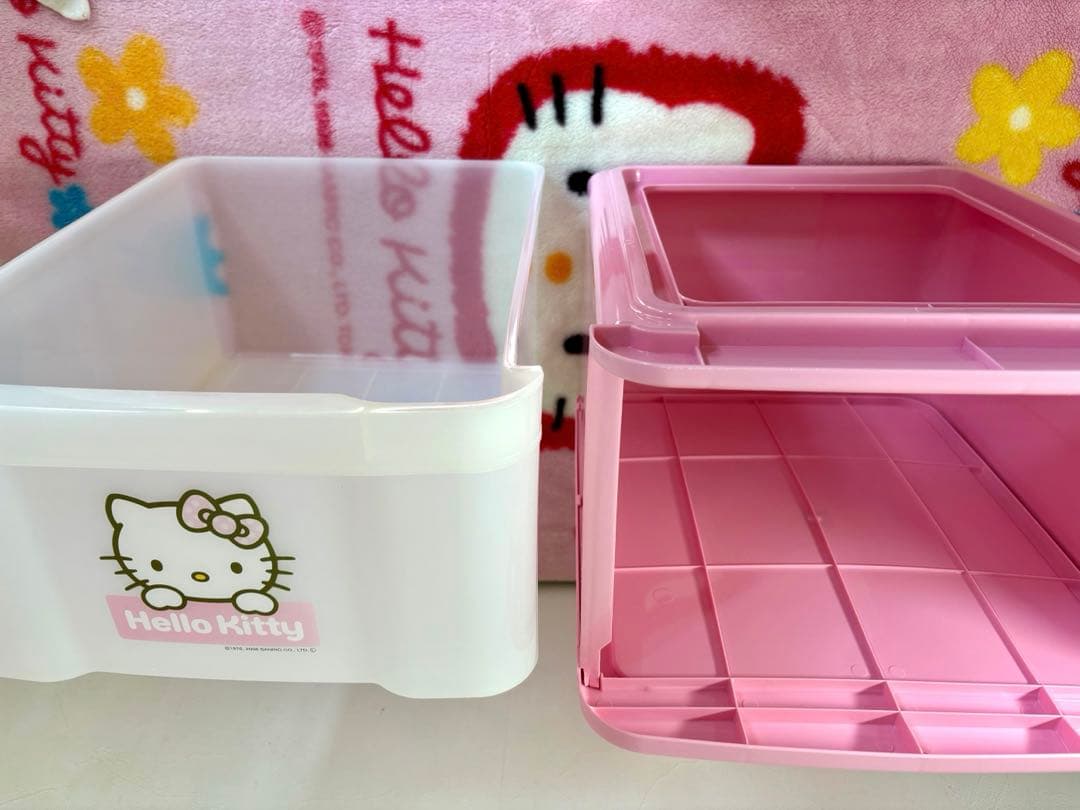 HelloKitty 収納ケース　キティ　3段チェスト　引き出し　平成レトロ