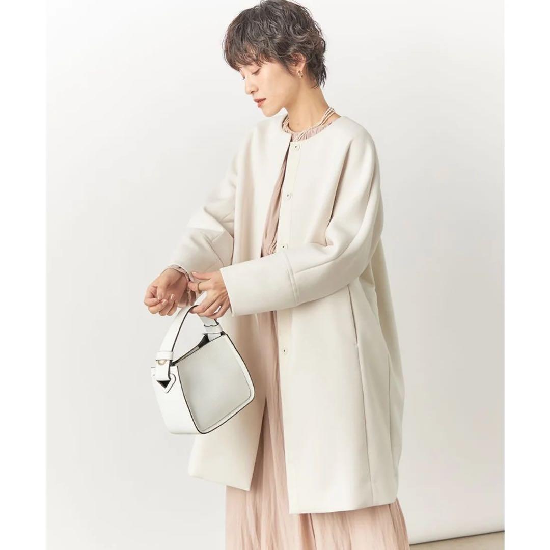 【タグ付き】 Nolley's 軽量トリプルクロスサテン切替クルーネックコート